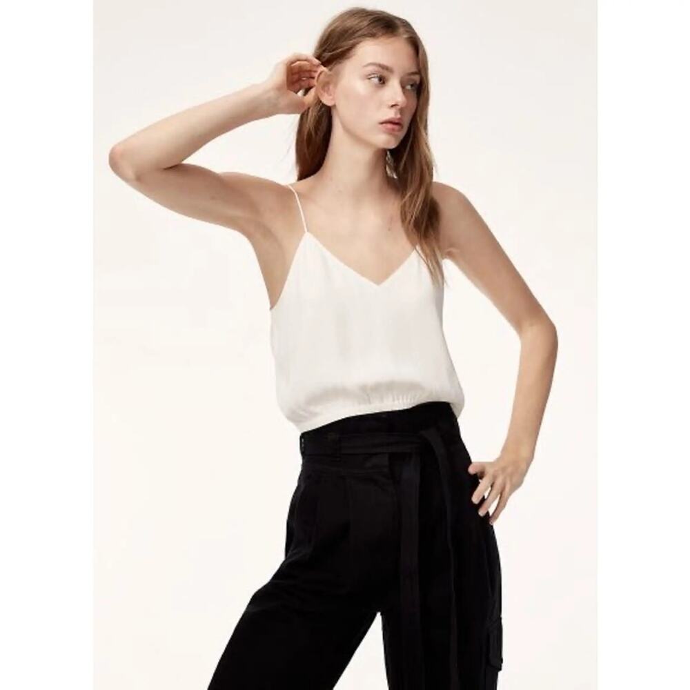 Aritzia Wilfred Free Lagum Cropped Top White Size Small